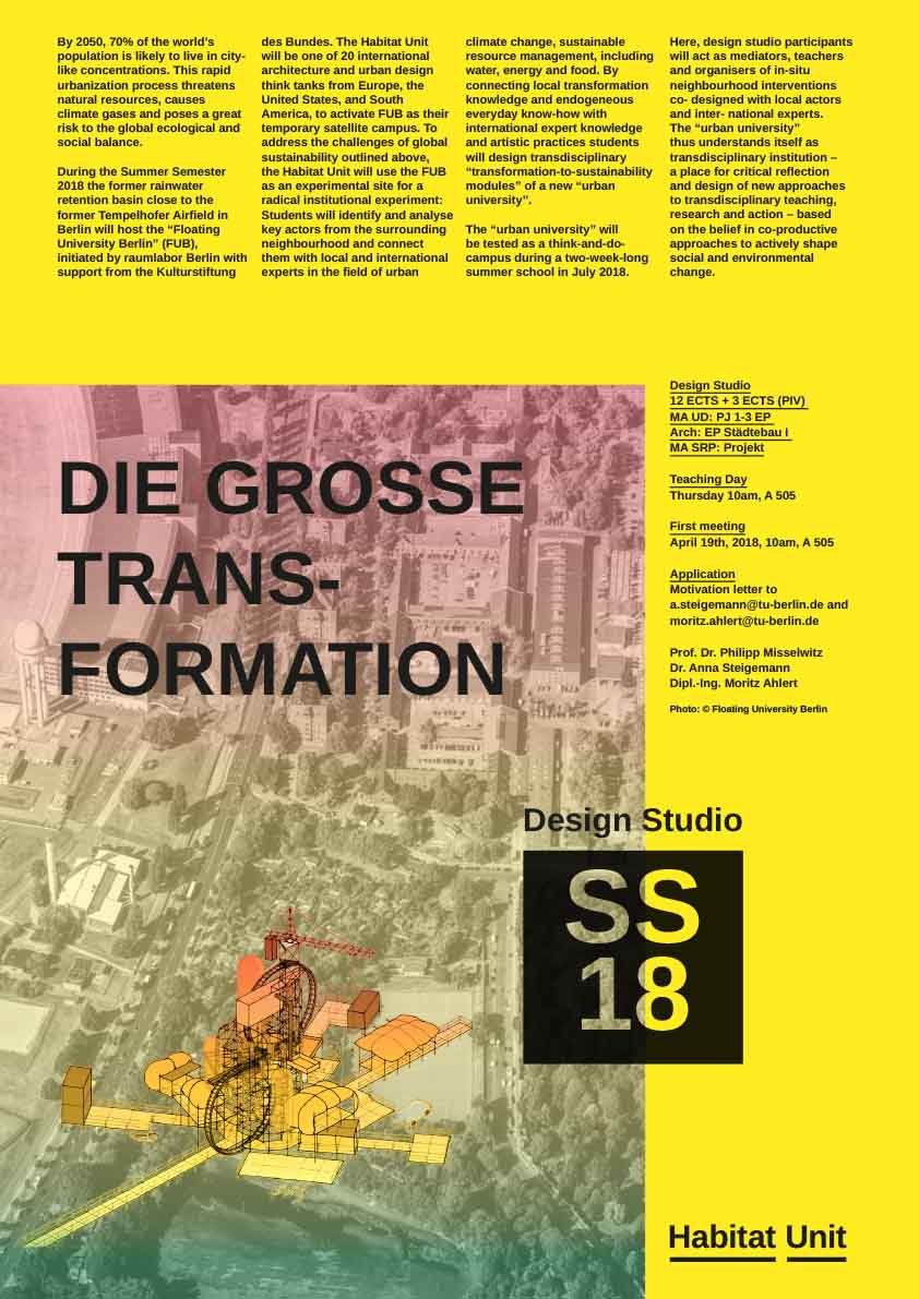 SS 2018 - Poster - Die Grosse Transformation