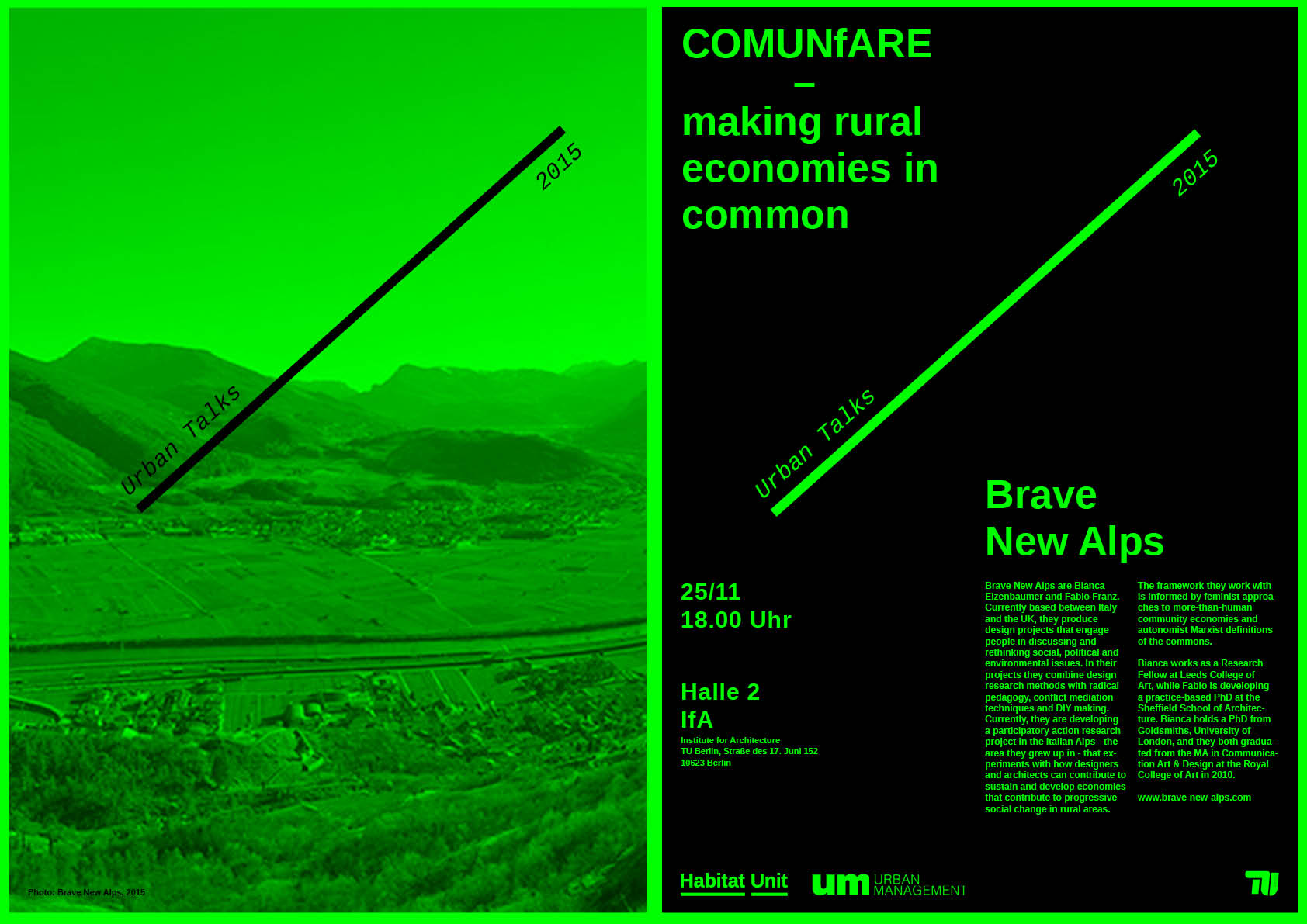 Urban Talk - 9 - Brave New Alps Poster New