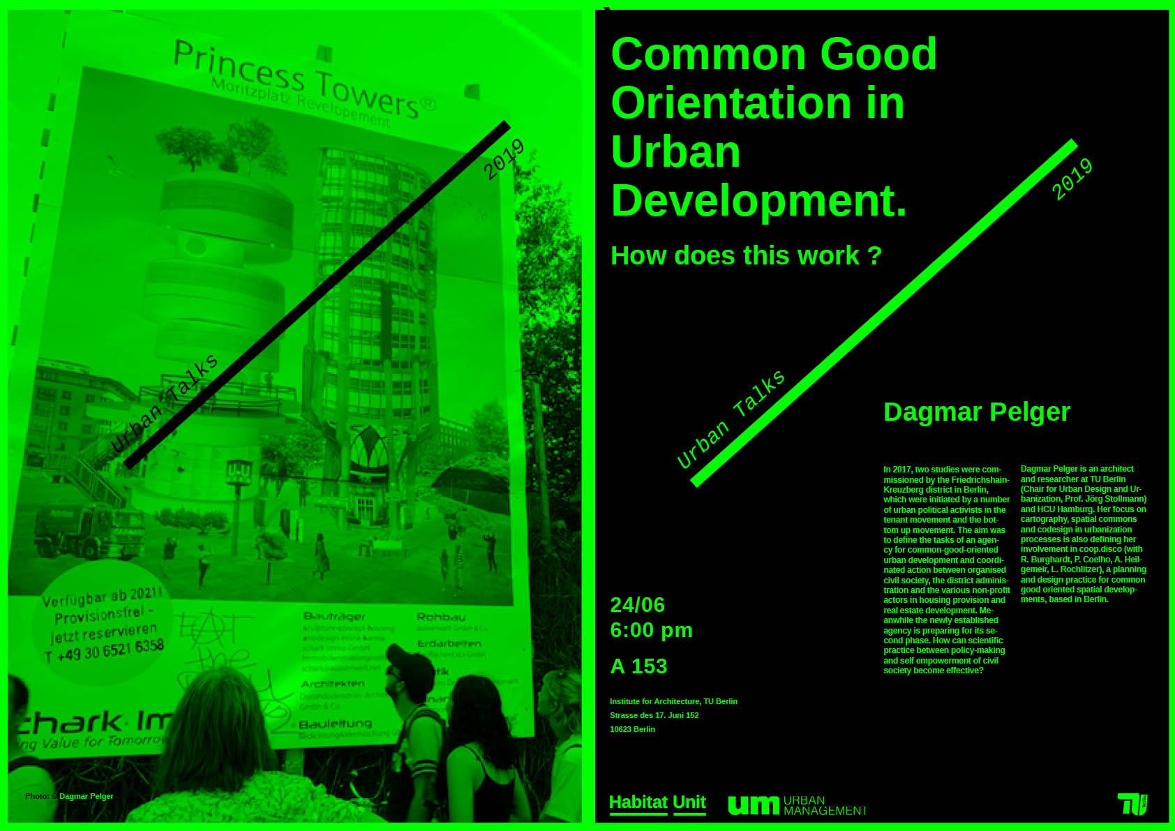 Urban Talk Dagmar Pelger Poster