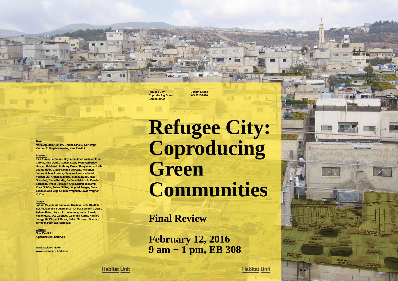 FInal Review Refugee City Plakat