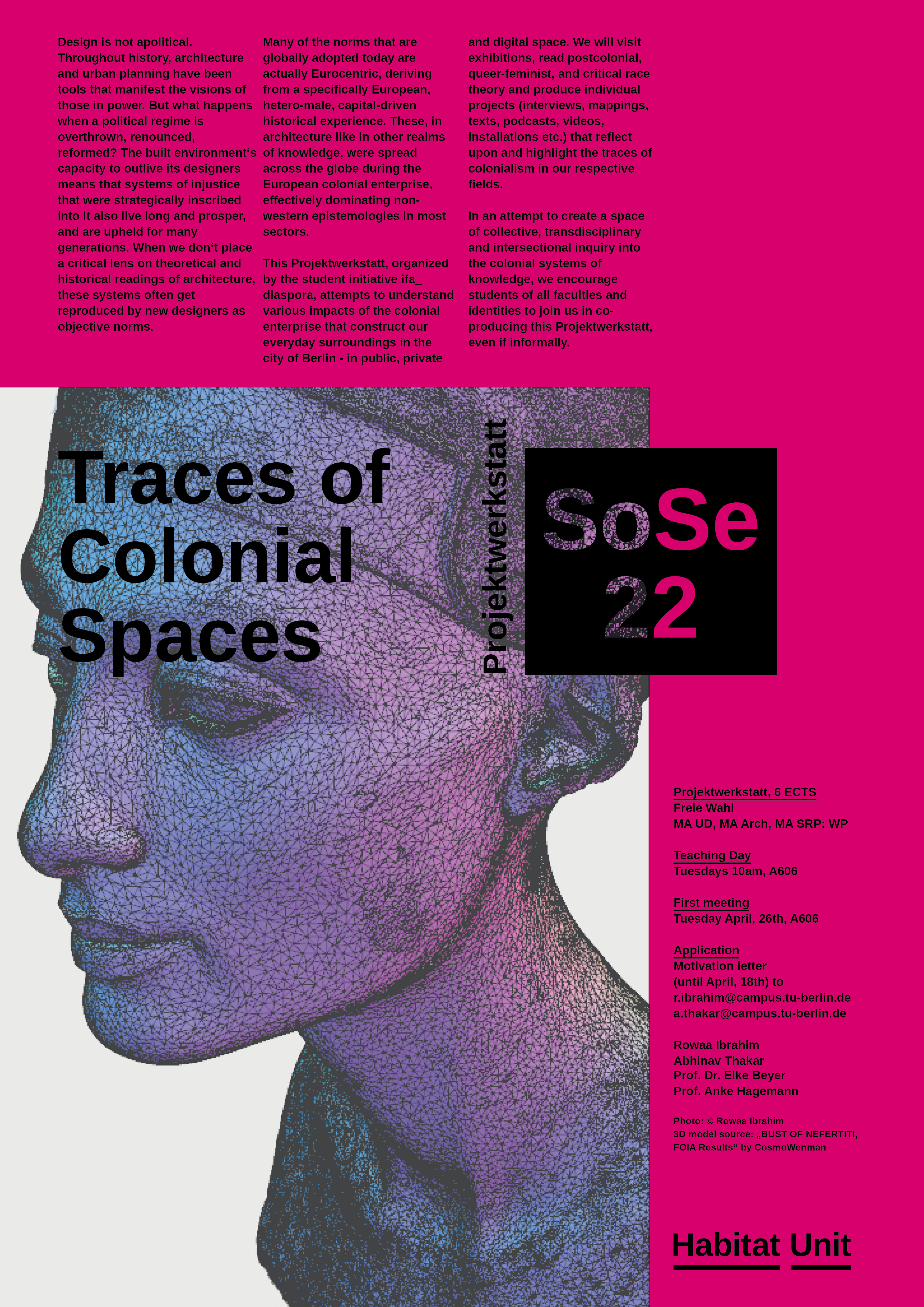 SS2022 Projektwerkstatt Colonial Spaces Poster