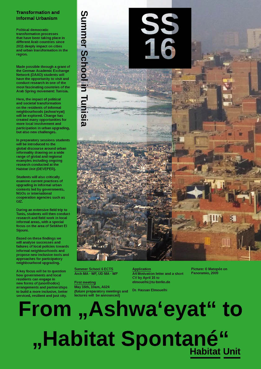 SS 2016 - From „Ashwa‘eyat“ to   „Habitat Spontané“ - Poster
