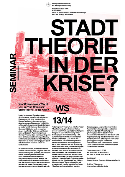 WS 2013/2014 - Stadttheorie - Poster