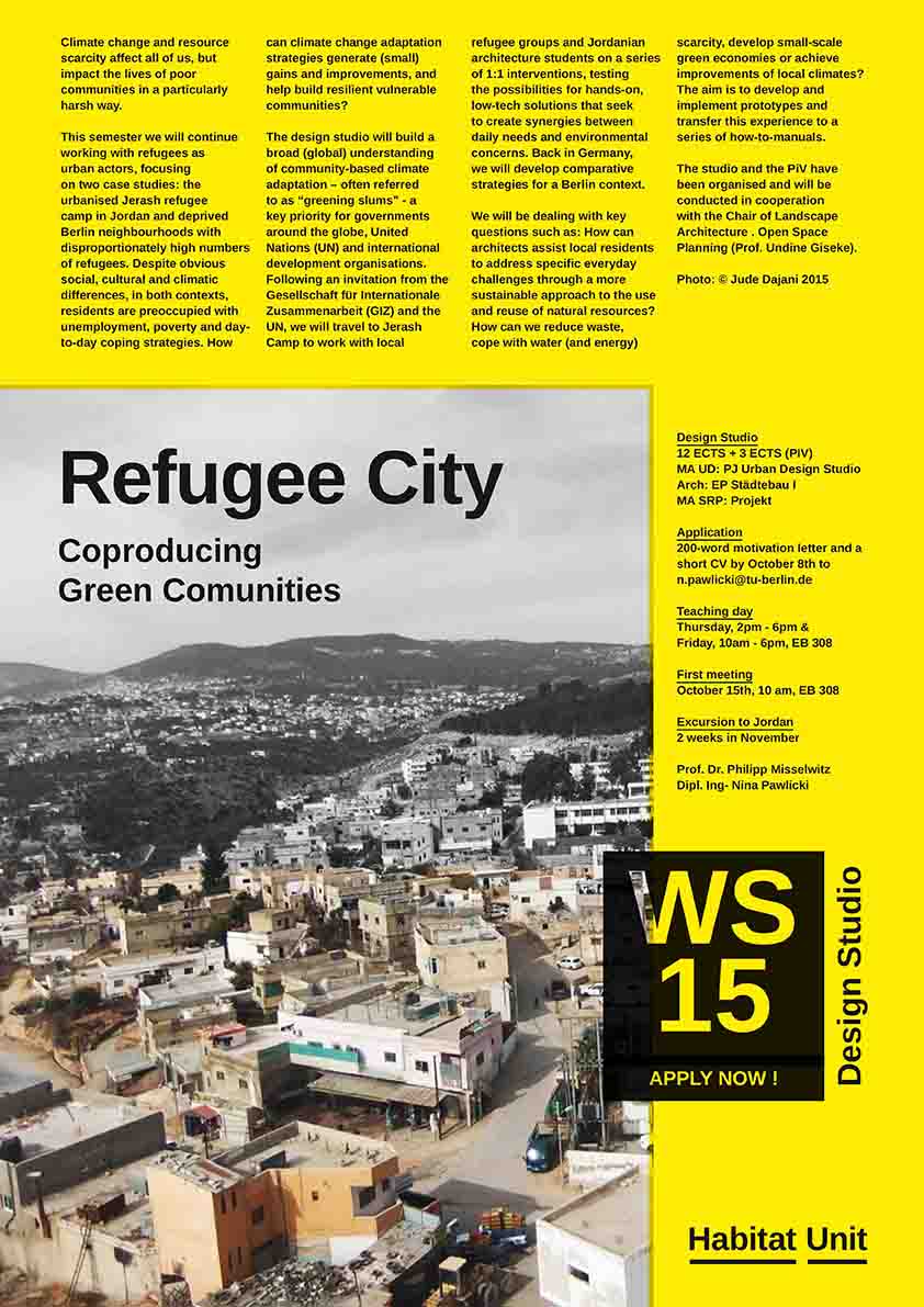 WS 1516 - Refugee City- Poster